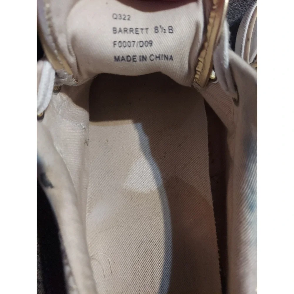 Coach Women's Size 8.5B Barrett Cream Gold Plaid Lace-Up Low Top Sneakers‎ Y2k